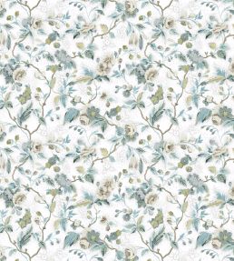 Craven Street Flower Fabric by Designers Guild Duck Egg