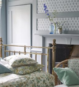 Craven Street Flower Fabric by Designers Guild Duck Egg