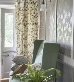 Craven Street Flower Fabric by Designers Guild Duck Egg