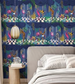 Creature Club Wallpaper by Brand McKenzie Blue Velvet