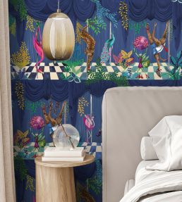 Creature Club Wallpaper by Brand McKenzie Blue Velvet