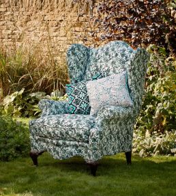 Creeping Trellis Fabric by Parker & Jules Wedwood Red