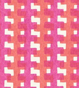 Cremaillere Wallpaper by Christopher Farr Cloth Fuchsia