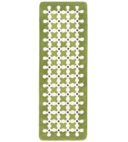 cc-tapis Criss Cross Runner rug Green CRISR -GREEN Green