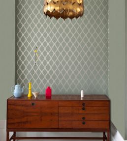 Crivelli Trellis Wallpaper by Farrow & Ball Pigeon