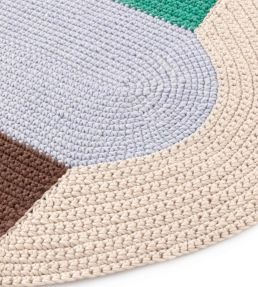 GAN Crochet Mono rug Blue 314182 Blue