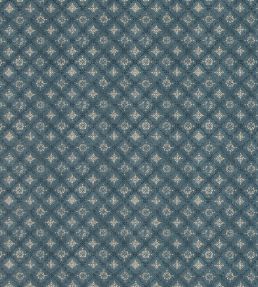 Croft Trellis Fabric by Mulberry Home Indigo