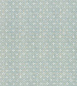 Croft Trellis Fabric by Mulberry Home Old Blue