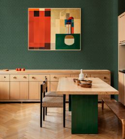 Crosshatch Wallpaper by Coordonne Emerald