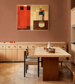 Crosshatch Wallpaper by Coordonne Redwood
