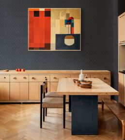 Crosshatch Wallpaper by Coordonne Ultramarine