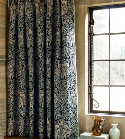 Crown Imperial Fabric by Morris & Co Claret/Bullrush