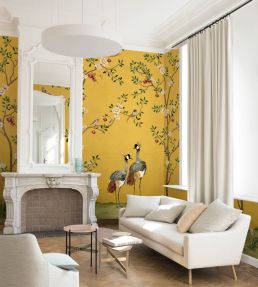 Crowned Crane Mural by Coordonne Amber
