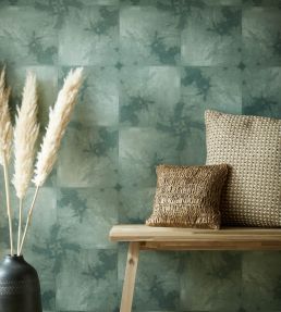 Crystalline Wallpaper by 1838 Wallcoverings Emerald
