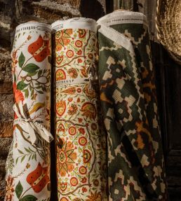 Csardas Fabric by MINDTHEGAP Green Red