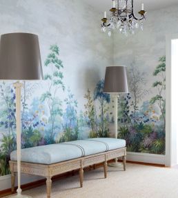 Cumbria Mural by Anna French Eggplant on Pearl