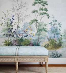 Cumbria Mural by Anna French Eggplant on Pearl