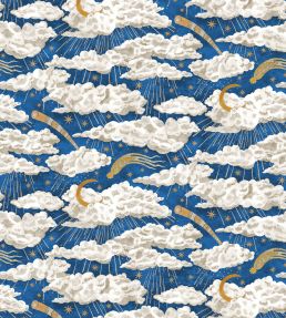 Cumulus Luna Wallpaper by Josephine Munsey Bright Blue
