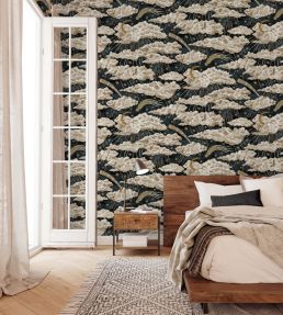 Cumulus Luna Wallpaper by Josephine Munsey Midnight