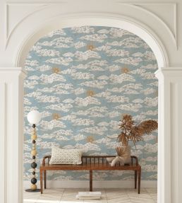 Cumulus Sol Wallpaper by Josephine Munsey Light Blue