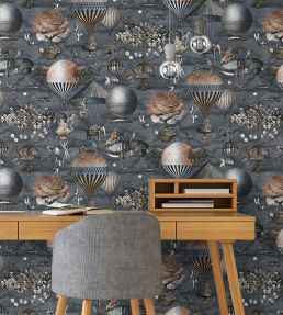 Curious Skies Wallpaper by Brand McKenzie Midnight Blue