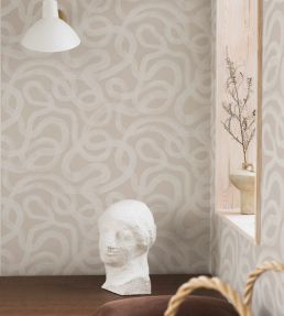 Curve Wallpaper by Borastapeter Almond