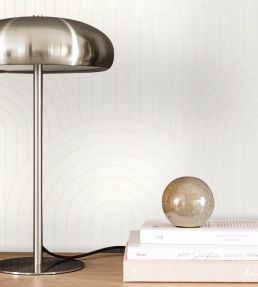 Curved Line Wallpaper by Caselio Blanc