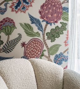 Cynara Wallpaper by Osborne & Little Raspberry/Cobalt