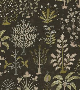 Cynthia Wallpaper by Josephine Munsey Black and Olive