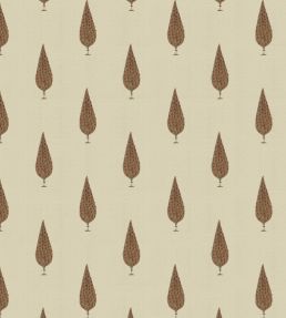Cypress Fabric by JORO Coffee/Red