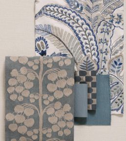 Ottoman Stripe Fabric by Liberty Flax Flower