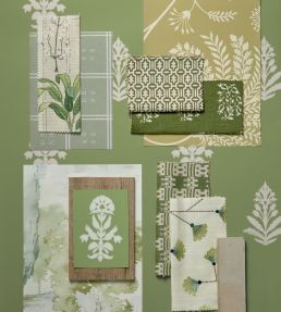 Dabu Wallpaper by Sanderson Botany Green