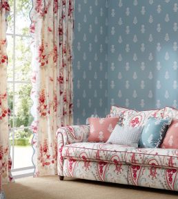 Dabu Wallpaper by Sanderson Porcelain