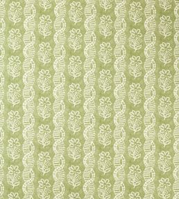 Dabu Stripe Fabric by Zoffany Pale Olive