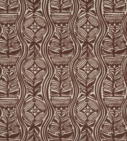 Dacha Fabric by Volga Linen Tobacco