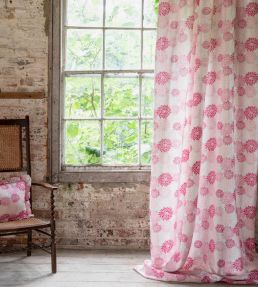 Dahlia Fabric by Molly Mahon Hot Pink
