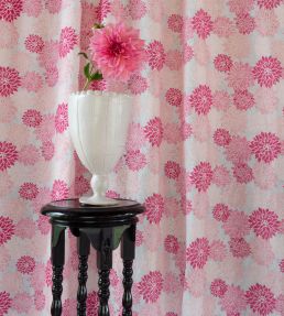 Dahlia Fabric by Molly Mahon Hot Pink