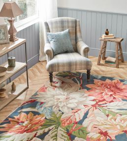 Sanderson Dahlia & Rosehip rug Teal 050608-140200 Teal