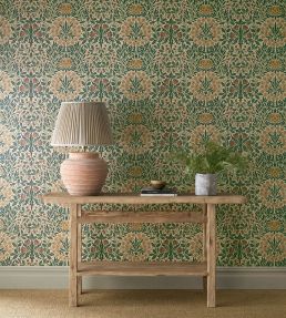 Daisy & Oak Wallpaper by Morris & Co Madder/Teal