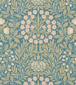 Daisy & Oak Wallpaper by Morris & Co Powder Blue/Blush