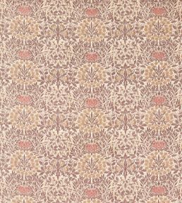 Daisy & Oak Warp Print Fabric by Morris & Co Chestnut/Primrose