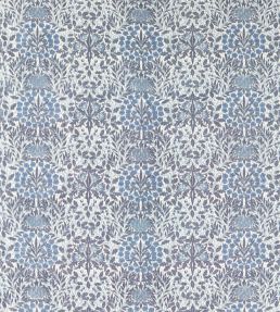 Daisy & Oak Warp Print Fabric by Morris & Co Indigo