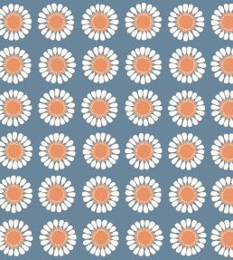 Daisy Wallpaper by Borastapeter Blue