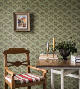 Daisy Wallpaper by Langelid Von Bromssen Arbour Green
