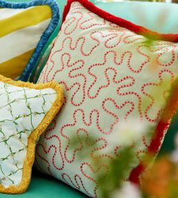 Daisy Trellis Fabric by Harlequin Emerald/Pearl