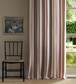 Dallington Stripe Fabric by Morris & Co Mulberry