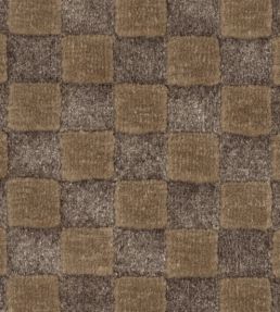 Damask Checks Fabric by JORO N4-Chocolate