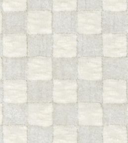 Damask Checks Fabric by JORO W4-Ecru/Silver