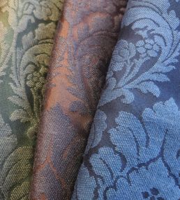 Damask Orlando Fabric by Marvic Midnight