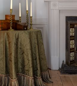 Damask Orlando Fabric by Marvic Olive